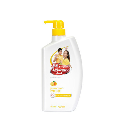 卫宝 (Lifebuoy) 先进健肤沐浴露 柠柚沁爽720ml 适合各种肤质 成人【联合利华】