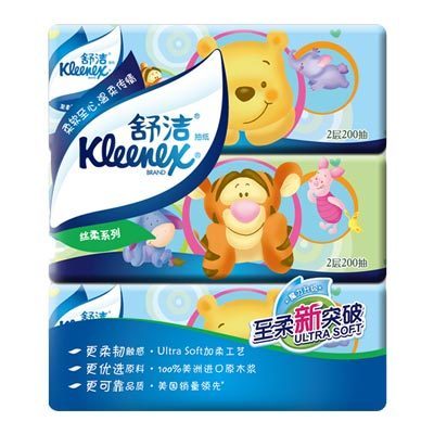 Kleenex舒洁迪斯尼抽纸200抽3包装