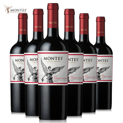 智利原瓶进口蒙特斯(Montes)红酒经典系列赤霞珠干红葡萄酒750ml*6整箱装