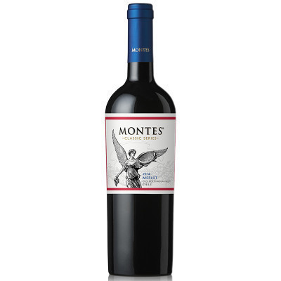 智利原瓶进口蒙特斯(Montes)红酒经典系列梅洛干红葡萄酒750ml单支