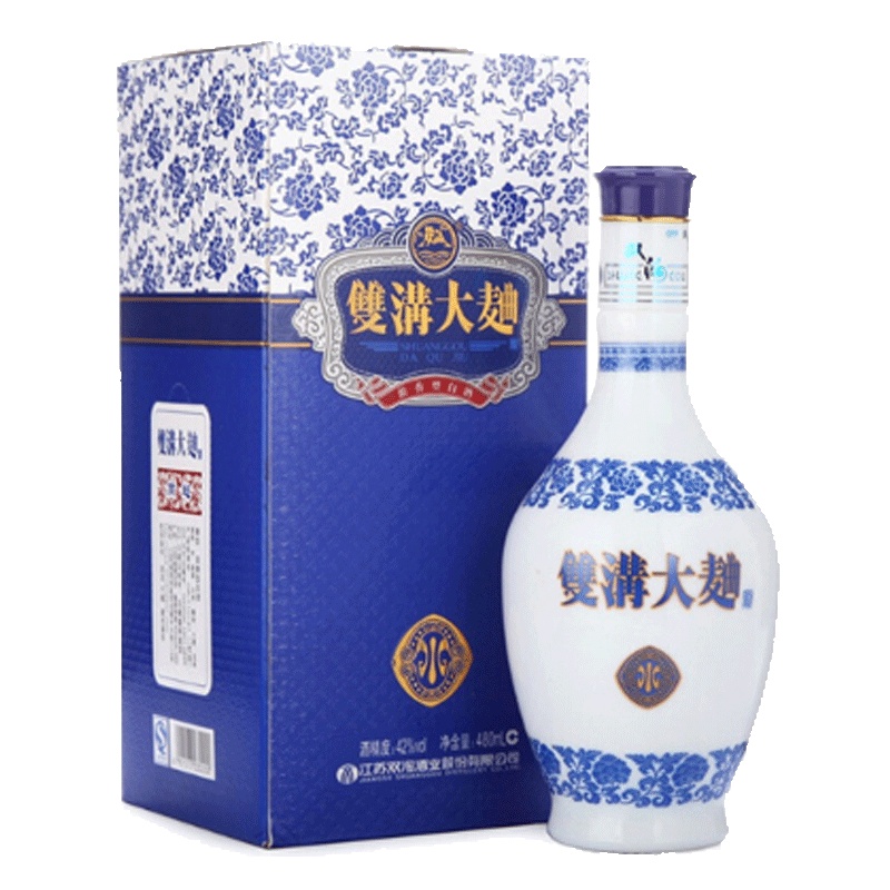 双沟 双沟大曲(小青花)42度480ml 单瓶装 浓香型白酒