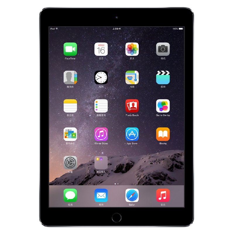 Apple iPad Air 2 平板电脑(9.7英寸 16GWLAN版 MGL12CH/A)深空灰