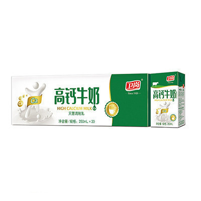 卫岗中华老字号利乐砖高钙牛奶250ml *20盒 成人营养早餐奶