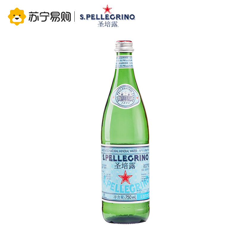 圣培露 充气天然矿泉水 750ml*12瓶 整箱