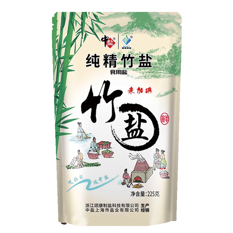 中盐 纯精竹盐 225g/袋