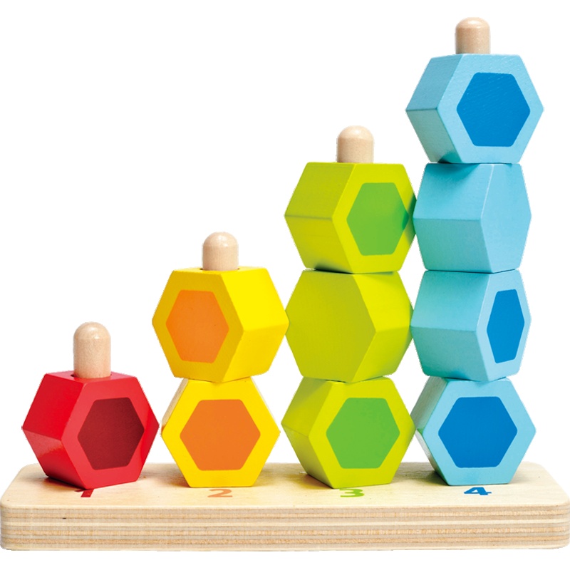Hape数字堆堆乐1-6岁益智玩具分类儿童玩具木制串珠宝宝智力玩具男孩女孩玩具