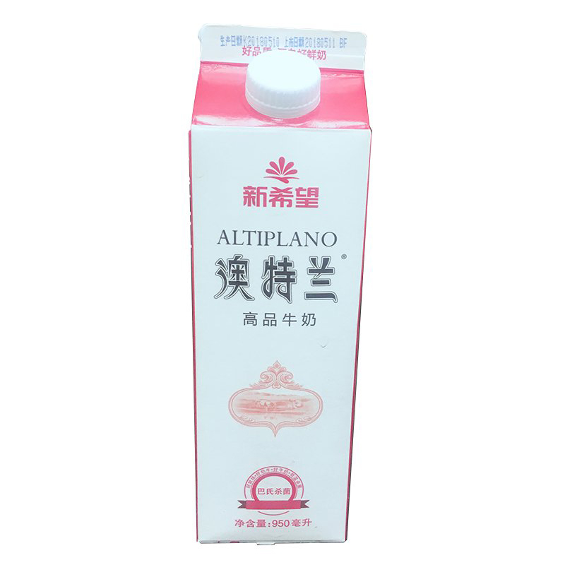 新希望屋顶盒澳特兰高品鲜牛奶950ml