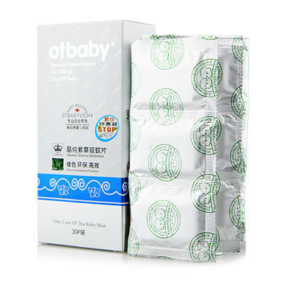 otbaby 晶纯紫草驱蚊片 30片装 YA02 无香味