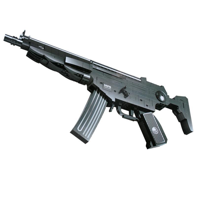 奥斯尼 积木拼插玩具 超级军备系列 冲锋枪 MP5 597块积木 P22705