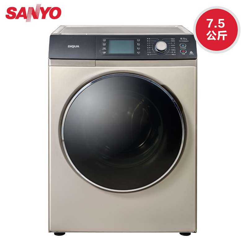 三洋(SANYO) DG-F75366BPG 7.5公斤 直驱变频 滚筒洗衣机