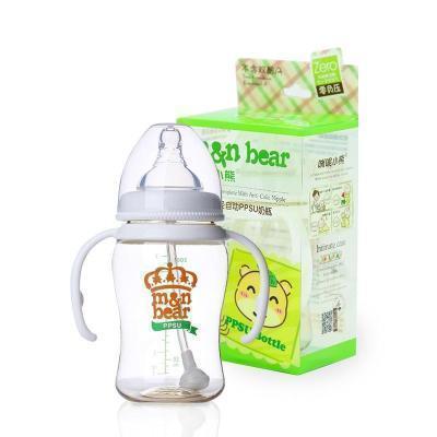 咪呢小熊 M&N BEAR 握把宽口自动PPSU奶瓶200ml/7oz