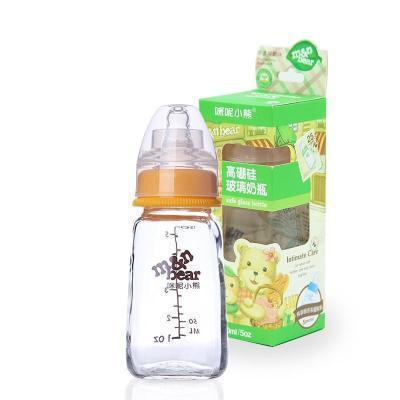 咪呢小熊M&N BEAR高硼硅玻璃宽口径奶瓶150ml/5oz