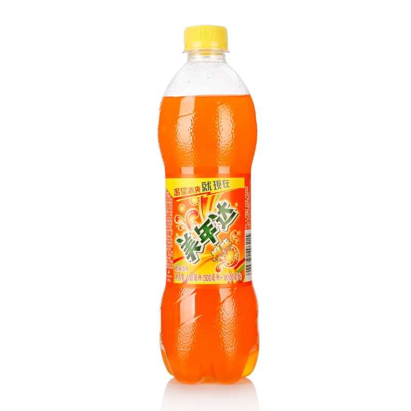 美年达橙味500ml