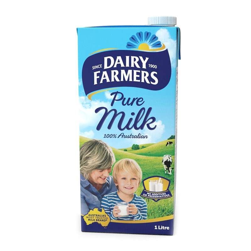 澳田(Dairy Farmers) 超高温灭菌纯牛奶1L*12盒 澳大利亚进口