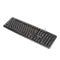 吉选(gesobyte) KB830有线键盘 PS2圆口有线台式机笔记本电脑家用商务办公键盘 黑色