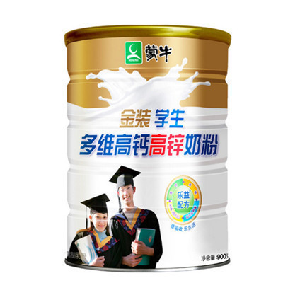 蒙牛(MENGNIU)金装学生多维高钙高锌奶粉罐装900g青少年早餐冲饮乐益配方营养更全面