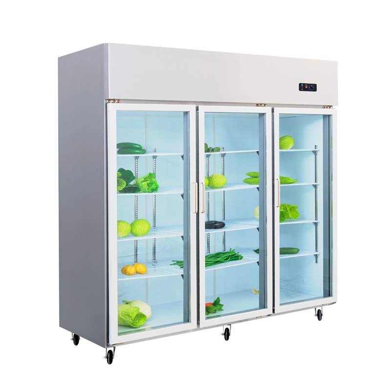 雪村(Xuecun)CFR-60B3 1250L商用展示柜 立式陈列柜 冷藏柜 超市啤酒饮料柜 不锈钢 商用冷柜 冰柜