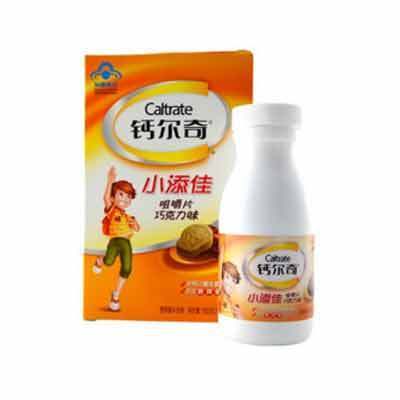 [苏宁超市]钙尔奇R小添佳咀嚼片(巧克力味) 2.0g/片*80片