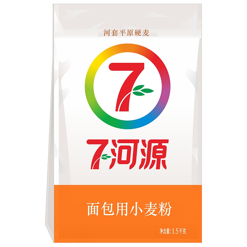 七河源 河套面粉 面包用小麦粉1.5kg 国产食品 粮油 面粉 小麦粉 高筋粉 烘焙原料 面包