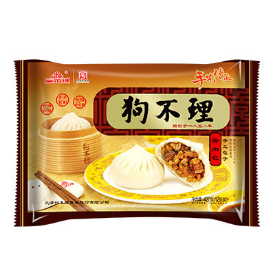 天津 狗不理 冷冻手工酱肉包子420g(12个)