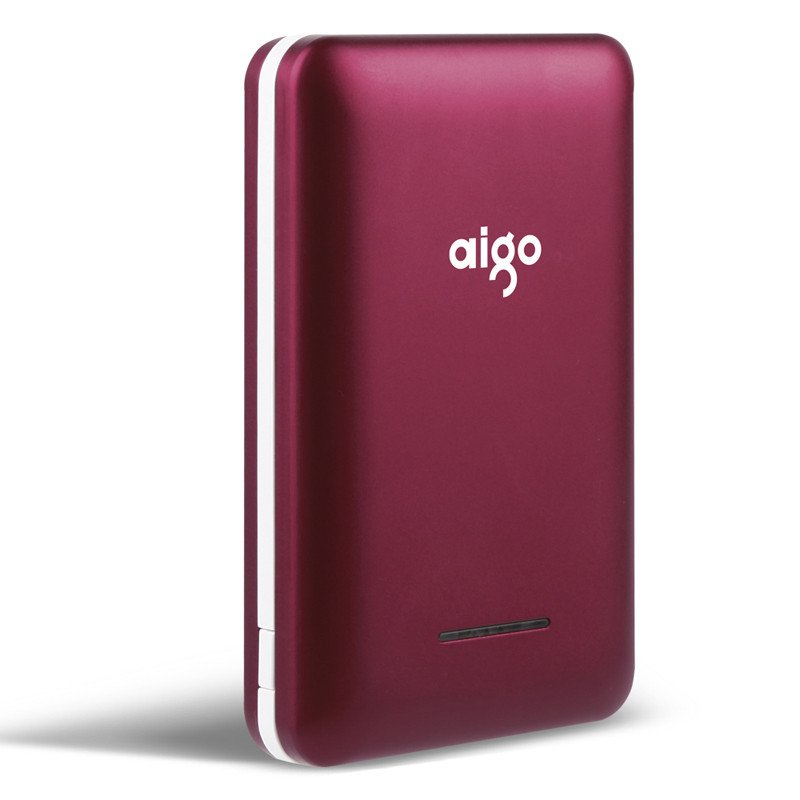 爱国者(aigo)S3 10000毫安 聚合物电芯 便携迷你 移动电源/充电宝 红色