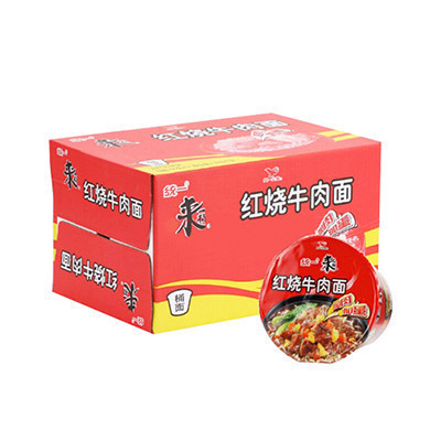 统一（GS）来一桶 红烧牛肉面（红烧味）方便面/其他105g*12桶装