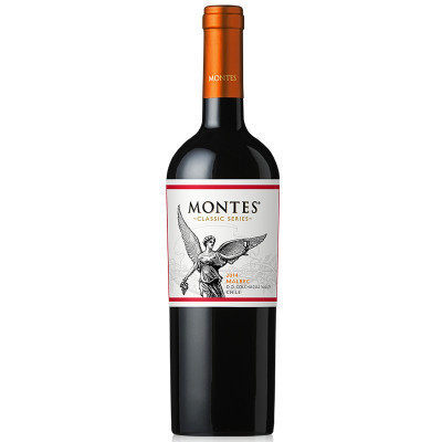 智利原瓶进口蒙特斯(Montes)红酒经典系列马尔贝克干红葡萄酒750ml单支