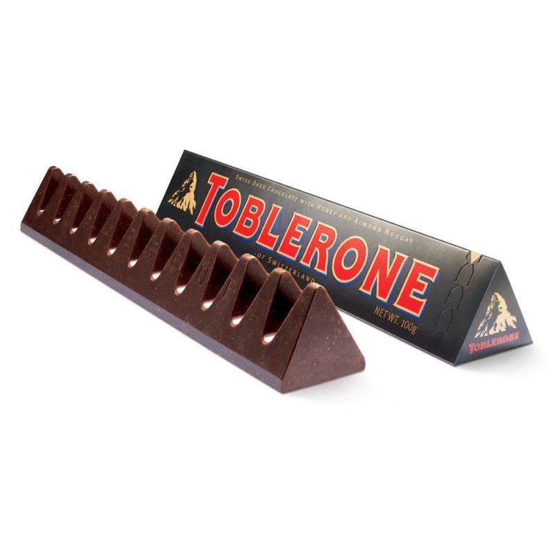 瑞士三角TOBLERONE 黑巧克力含蜂蜜及巴旦木糖 100g