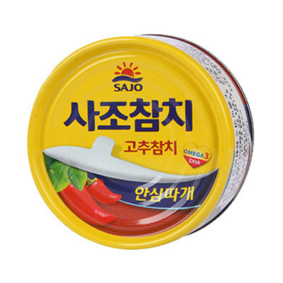 韩国进口 思潮（SAJO）辣味金枪鱼罐头150g 大块鱼肉 营养美味