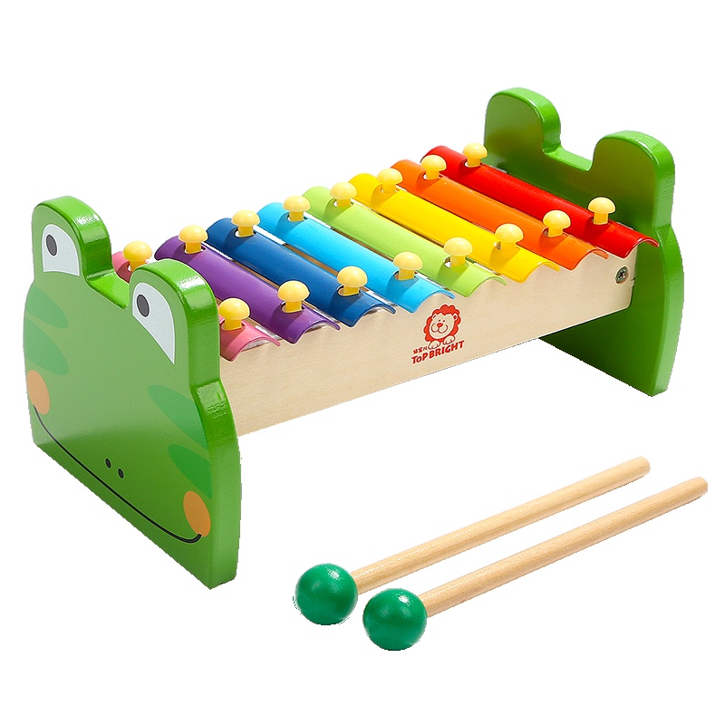 特宝儿(topbright)青蛙手敲琴 婴幼儿木质音乐乐器1-2-3岁 宝宝儿童玩具男孩女孩益智玩具 7136
