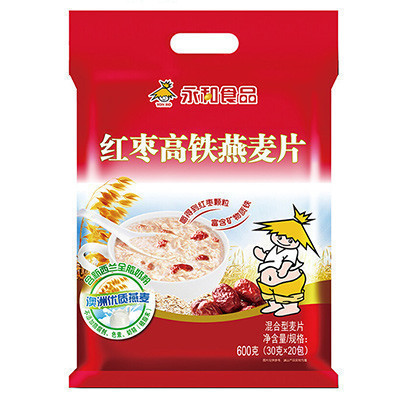 永和豆浆 红枣高铁燕麦片 600g 永和食品 品质保证 即冲即食 欧洲优质燕麦 口感细腻 香浓醇厚