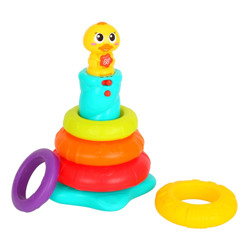 汇乐玩具 叠叠鸭 897 彩虹圈叠叠乐叠叠杯套圈/儿童婴儿玩具益智