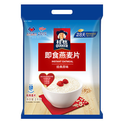 桂格(Qukaer) 即食燕麦片2000克超值袋装