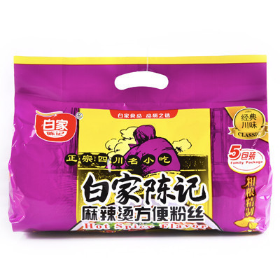 白家陈记 麻辣烫方便粉丝五包装 525g 白家粉丝 非油炸方便食品 四川特色小吃