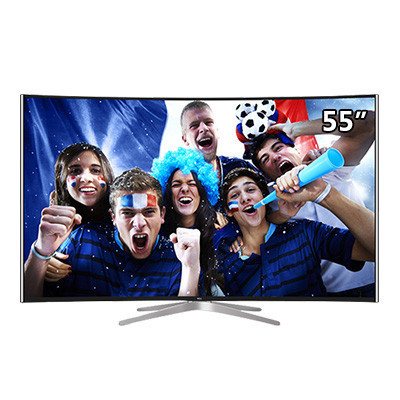 TCL L55C1-CUD 55英寸 4K曲面 全生态HDR 高色域 64位十四核安卓智能电视机(黑色)