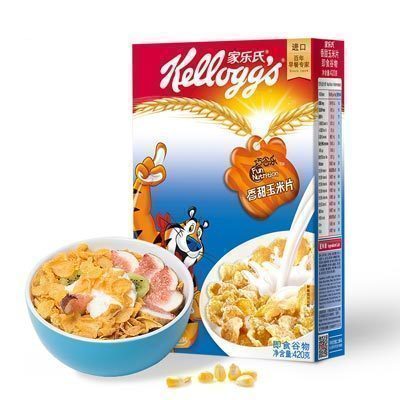 家乐氏(Kellogg’s)香甜玉米片420g 泰国进口麦片 即食冲饮 营养谷物早餐