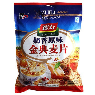 [苏宁易购超市]智力480g奶香经典原味麦片