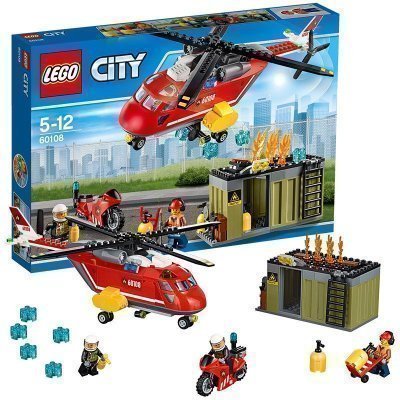 LEGO 乐高 City 城市系列消防直升机组合 60108 玩具 6-12岁塑料 200块以上