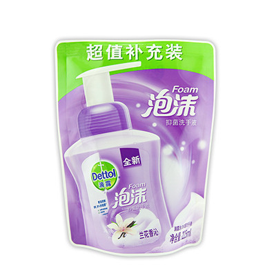 滴露(Dettol)泡沫洗手液兰花香沁225ML儿童洗手液 易冲洗