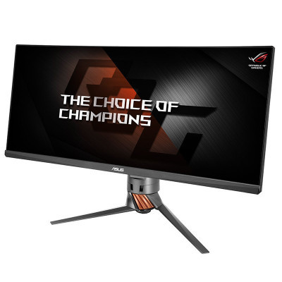 华硕(ASUS)ROG玩家国度 PG348Q 34英寸IPS屏3800R曲率100Hz 21:9吃鸡 信仰级电竞显示器