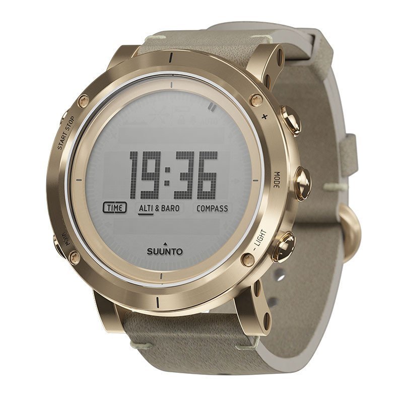 颂拓(SUUNTO) 智能手表本源金色牛皮表带户外腕表SS021214000