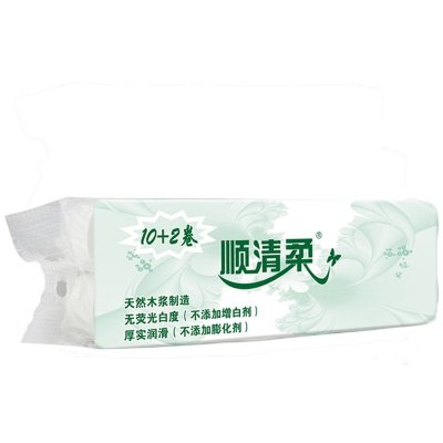 顺清柔环保无芯卷纸卫生纸超韧四层150g*12卷1800g装