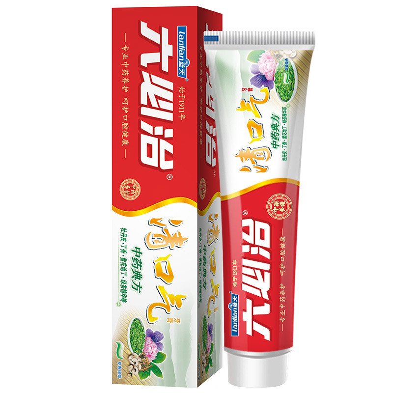 六必治清口气花香绿茶牙膏180g