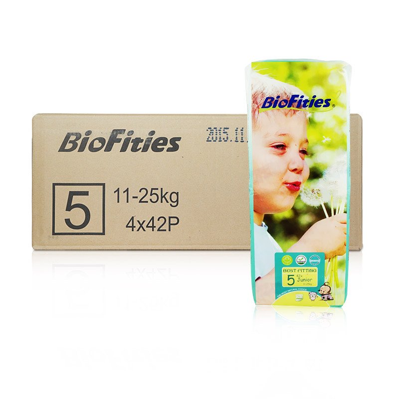 爱婴舒坦BioFities环保超薄纸尿裤5号*4包