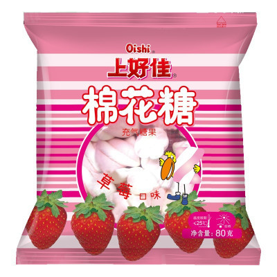 上好佳 棉花糖 80g 草莓味