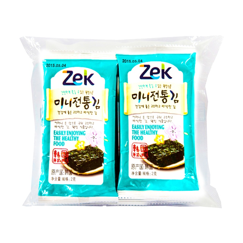 韩国进口 ZEK迷你烤海苔10连包（2g*10）即食紫菜儿童零食 进口食品