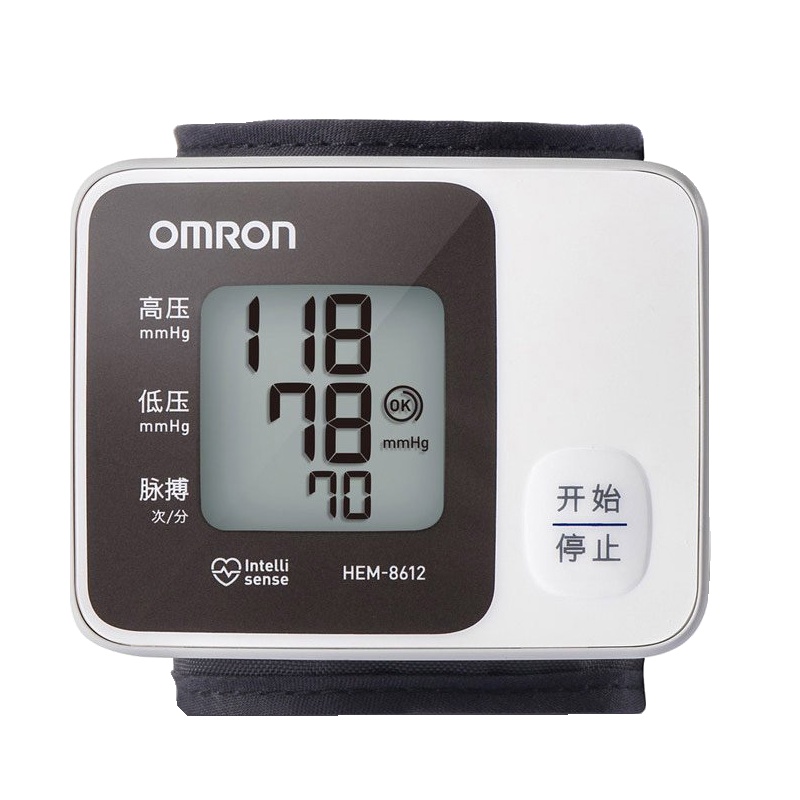 欧姆龙(OMRON) HEM-8612电子血压计 手腕式 血压仪家用 量血压器 全自动 测压计 成人 血压表 家庭 手环