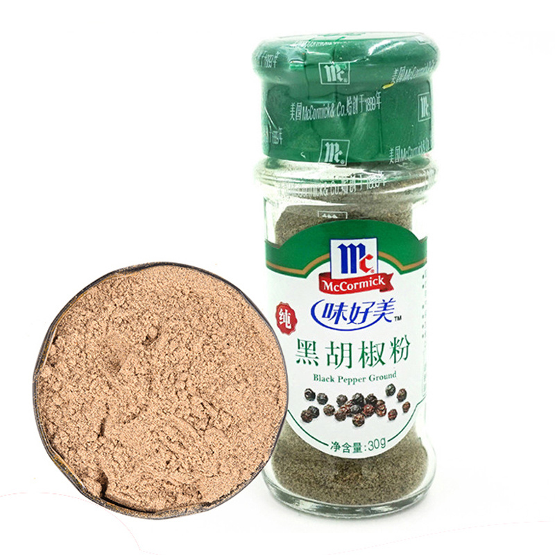 味好美黑胡椒粉30克/瓶 /瓶 调味品 调味料 胡椒花椒粉厨房调味 牛排 意大利面 胡椒碎粒粉