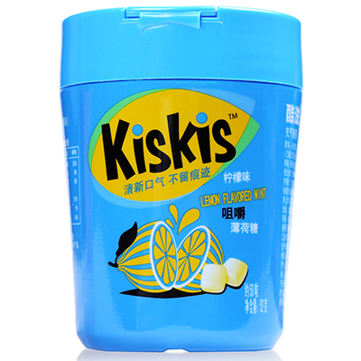 KISKIS酷滋咀嚼薄荷糖(柠檬味)52g/瓶