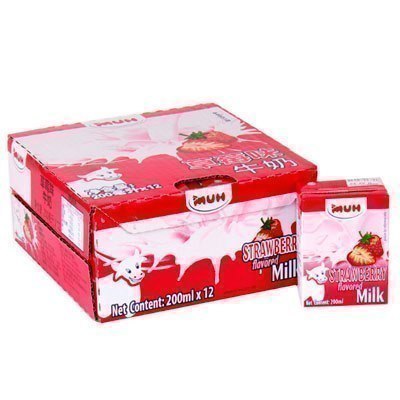 草莓牛奶200ML*12盒整箱 甘蒂牧场MUH口味牛奶牧牌牛奶丹麦原装进口 原料生牛乳≥95%成分简单(丹麦产)
